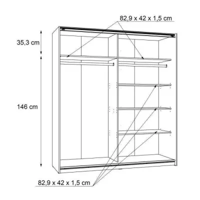 Armoire 2 portes coulissantes chene clair - Responsable - FSC®