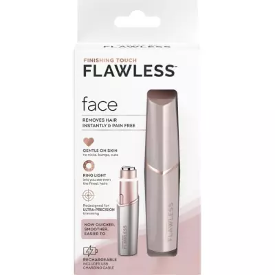 Éliminateur de Duvet Visage Rechargeable - FLAWLESS FINISH - Doux et sans danger