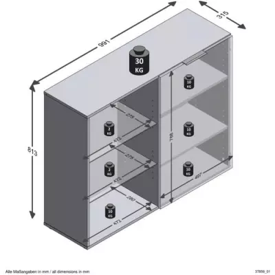 Petit meuble de rangement noir pour un espace organisé