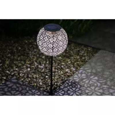 Décoration métal solaire rétro GALIX - 1 LED - 8h éclairage - 10 Lumens