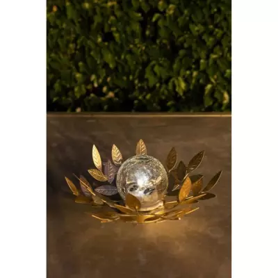 Lanterne solaire GALIX G4495 - Élégance dorée - 7 Lumens