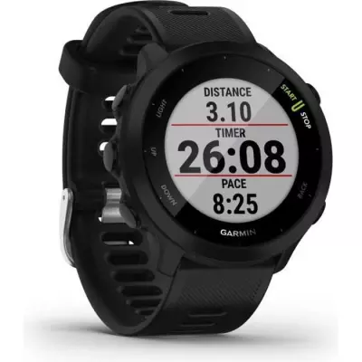 Montre connectée sport GARMIN Forerunner 55 Noir - Dimensions compactes