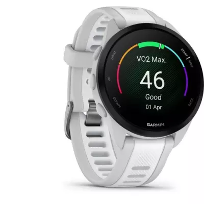 Montre GPS connectée GARMIN Forerunner 165 Blanc - Bracelet Blanc et Gris