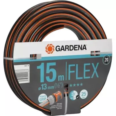 Tuyau d'arrosage Comfort FLEX GARDENA - 15m Ø13mm - Anti-noeud et indéformable