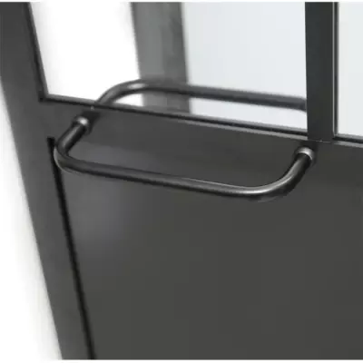 Cabine de douche 90x120x220 style industriel noir - Livraison rapide