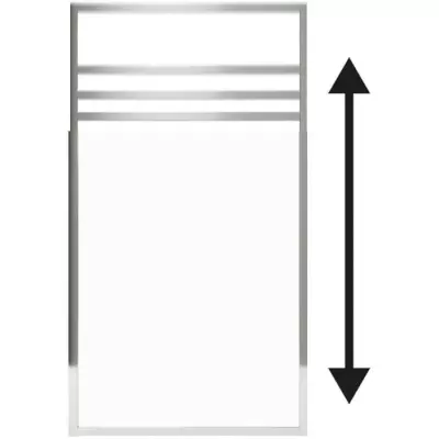 Paroi de douche Pare muret - GELCO - Chrome - 90x110 / 165