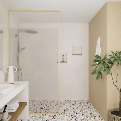 Paroi fixe GELCO effet bois 100x210 - Élégance naturelle