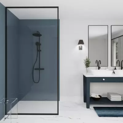 Paroi fixe GELCO ONLY Noir 90x210/266 - Douche Moderne