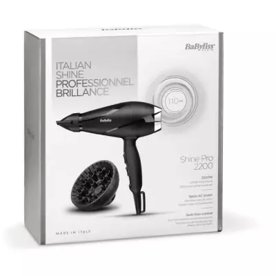 Sèche-cheveux BaByliss 6713DE Shine Pro 2200 - Moteur AC - Fabriqué en Italie