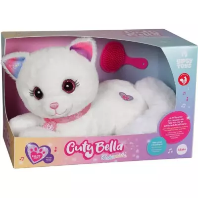 Peluche Interactive Chat Illuminée avec Mélodies - 30 cm