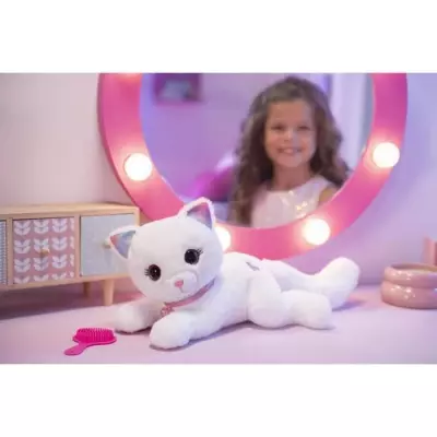 Peluche Interactive Chat Illuminée avec Mélodies - 30 cm