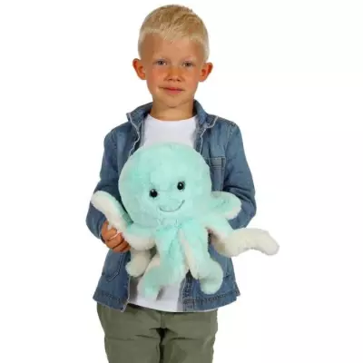 Peluche Pieuvre GIPSY TOYS Bleu 32 cm - Jouet câlin doux et ludique