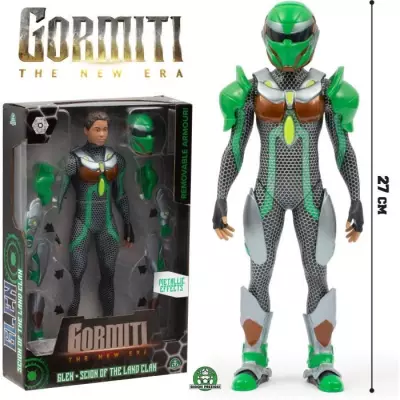 Figurine articulée GORMITI Scion avec armure Terre - 27 cm - dès 4 ans