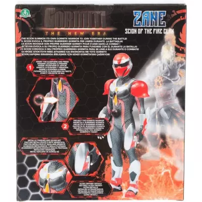Figurine articulée GORMITI Zane avec projecteur Feu - 27 cm
