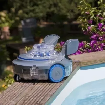 Robot de Piscine sans Fil Rechargeable - Pour Bassins Jusqu'à 12 x 5 m