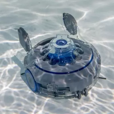 Robot de Piscine sans Fil Rechargeable - Pour Bassins Jusqu'à 12 x 5 m