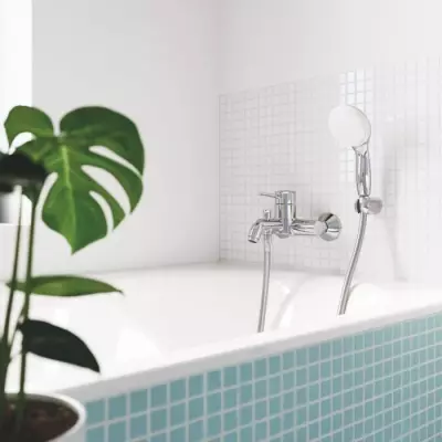 Mitigeur Bain/Douche mural GROHE - Chrome Brillant - 191 mm Profondeur