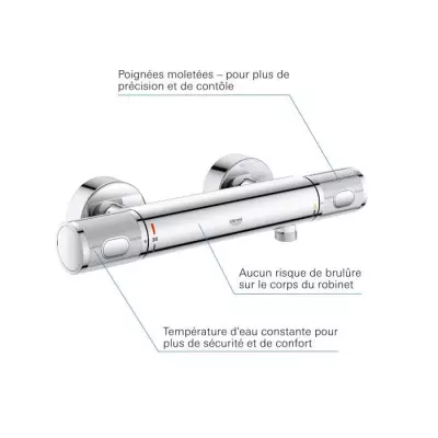 Mitigeur thermostatique Douche GROHE Precision Feel - Economie d'eau