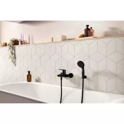 Mitigeur bain/douche GROHE Start Noir mat - Installation murale apparente