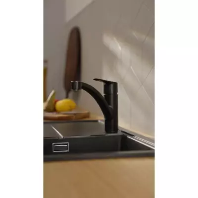 Robinet de cuisine GROHE Start - Noir mat - Pratique et élégant