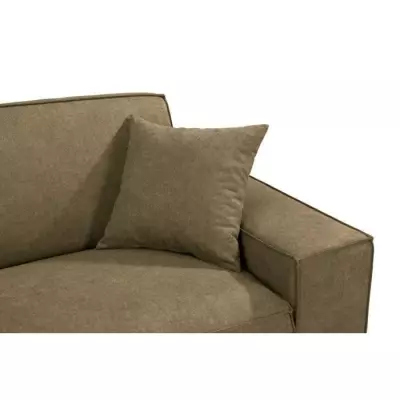 Canapé 3 places en Tissu Olive - Fabriqué en France, Plus Responsable