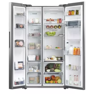 Réfrigérateur américain Haier 601L Inox - Distributeur d'eau