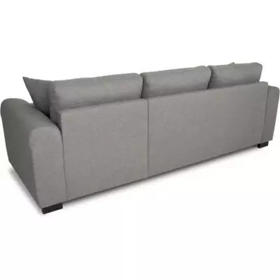 Canapé d'angle convertible 4 places gris clair - HAMILTON