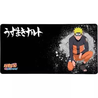 Tapis de souris gaming - KONIX - Naruto Shippuden - XXL 90 x 46 cm - Base antidérapante en caoutchouc - Noir