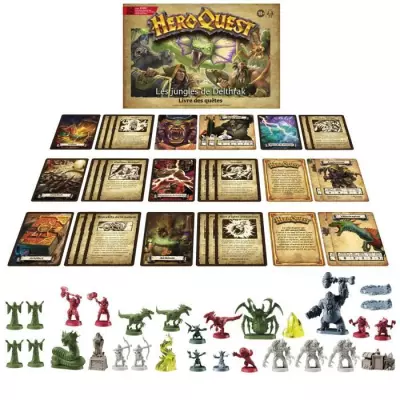 HeroQuest - Pack de quête Les Jungles de Delthrak, jeu de rôle pour 2 à 5 joueurs