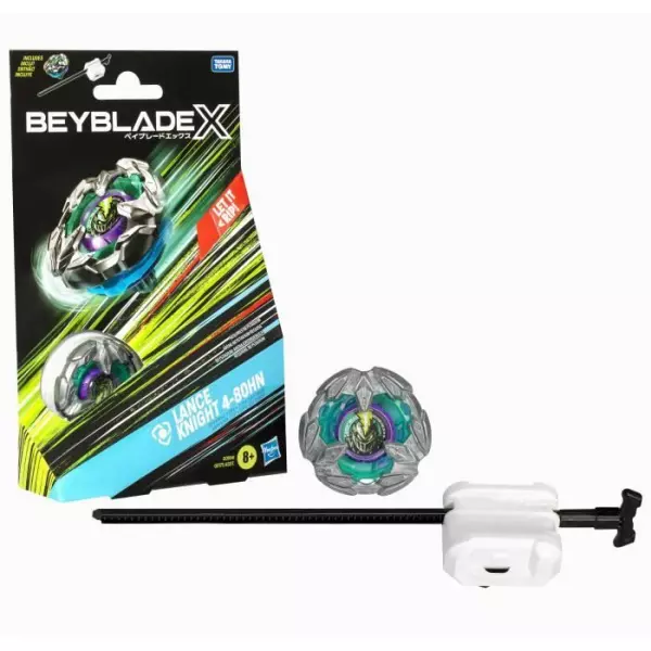 Beyblade X Starter Pack Lance Knight 4-80HN, avec toupie de compétition et lanceur, Jouets pour enfants a partir de 8 ans