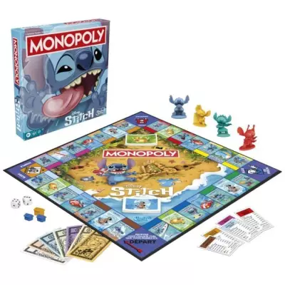 Monopoly Stitch Disney : jeu plateau 2-4 joueurs