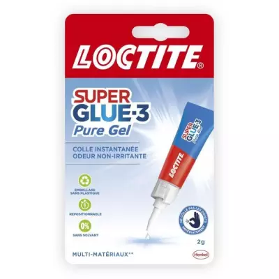 Colle cyanocrylate LOCTITE SUPERGLUE-3P Pure Gel 2g - Précision ultime