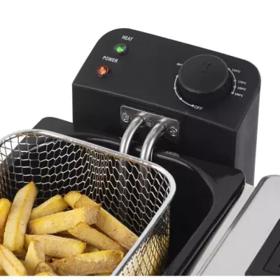 Friteuse Double Bac 2x3L DFX600 - Puissant 3600W - Design Compact