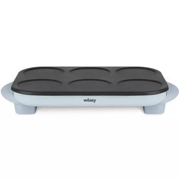 Crepiere WEASY - GOO60 - Crepes et Pancakes - 6 emplacements - Revetement anti-adhésif - Température jusqu'a 240°C - 1500W