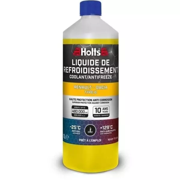 Liquide de Refroidissement - HOLTS - HAFR0003B - Dédié Renault-Dacia Type D 1L