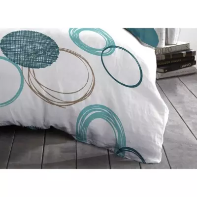 Parure de couette Audace HOME LINGE PASSION - Bleu canard