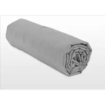 Drap housse Microfibre Gris clair 140x190 cm - HOME LINGE PASSION