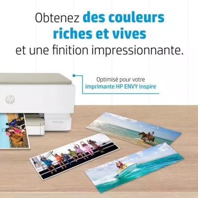 HP Papier photo à finition glacée Advanced, 65 lb, 4 x 12 pouces (101 x 305 mm), 10 feuilles