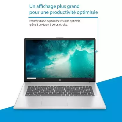 HP 17-cn3013nf Intel® Core™ i3 i3-N305 Ordinateur portable 43,9 cm (17.3") HD+ 8 Go DDR4-SDRAM 512 Go SSD Wi-Fi 6 (802.11ax)