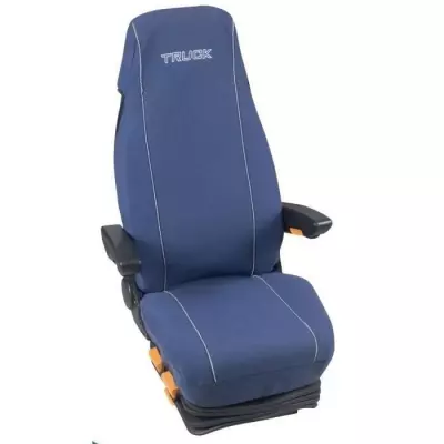 Housse Coton Matelassée Bleu Logo Truck - Protection Pratique