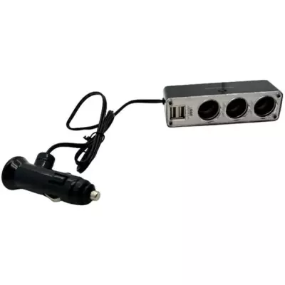 Triple prise allume-cigare 12/24V avec 2 USB 3.1A - Compact et puissant
