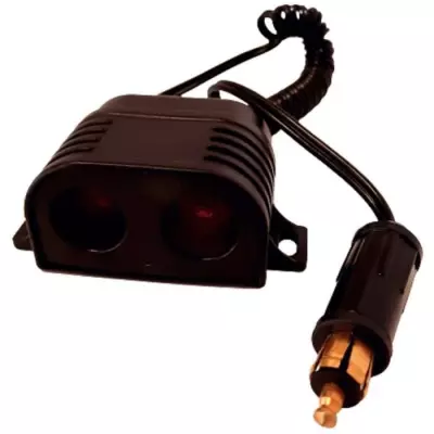 Prise allume-cigare 12/24V - Double prise avec fusible 10A
