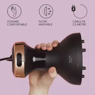 Seche-cheveux Bellissima MY PRO DIFFON DF1 3000 OR & NOIR - Puissant et Compact