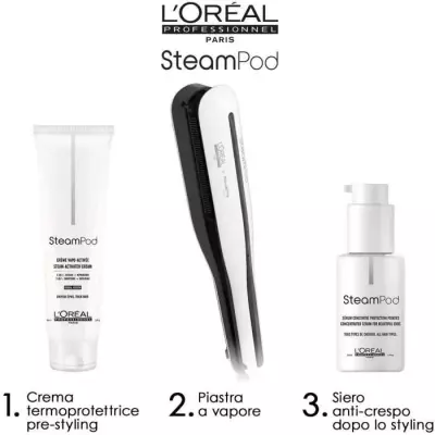Lisseur Vapeur Professionnel Bellissima - Steam Elixir - Plaque Céramique et Huile d'Argan