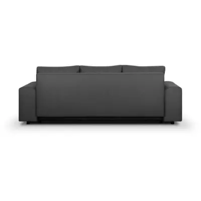 Canapé convertible avec coffre de rangement 3 places - INDIAN - Gris foncé - L250cm