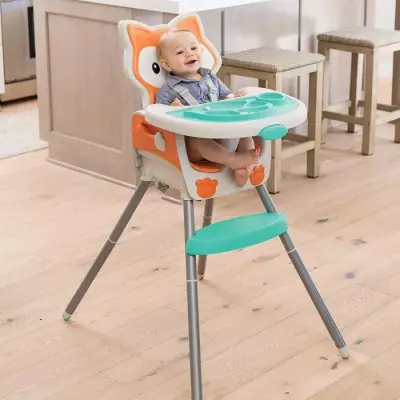 Chaise haute 4 en 1 Renard - Compact et pratique