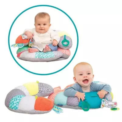 Coussin d'activités 2-en-1 pour le temps de jeu sur le ventre