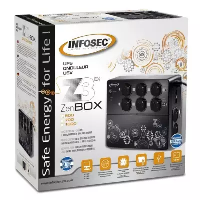 Onduleur 700 VA INFOSEC Z3 ZenBox EX 700 - Protection Haute Fréquence
