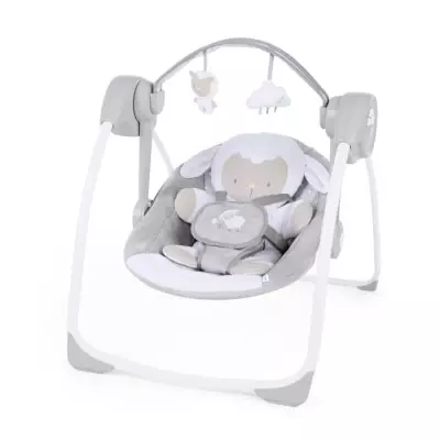 Transat bébé électrique pliable Petit Mouton avec arche et jouets - Réglages de minuterie