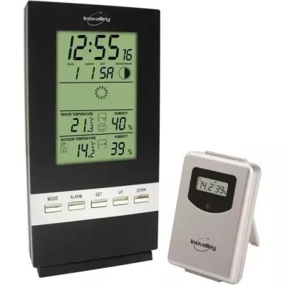 Station Météo Sans Fil Radio Inovalley SM300-B - Design Compact